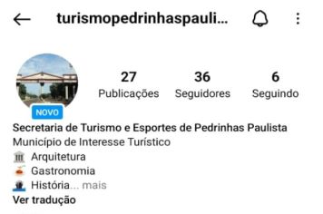 Turismo de Pedrinhas Paulista no Instagram
