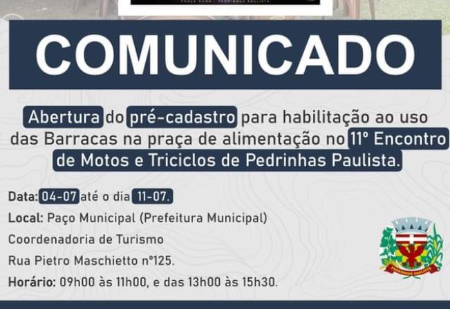 Inscrições para participação na Praça de Alimentação